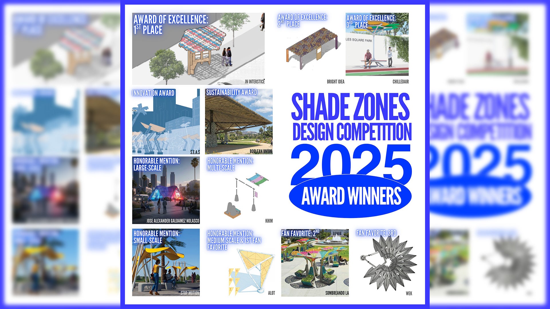 USC and L.A. Metro announce winners of the inaugural Shade Zone Design Competition