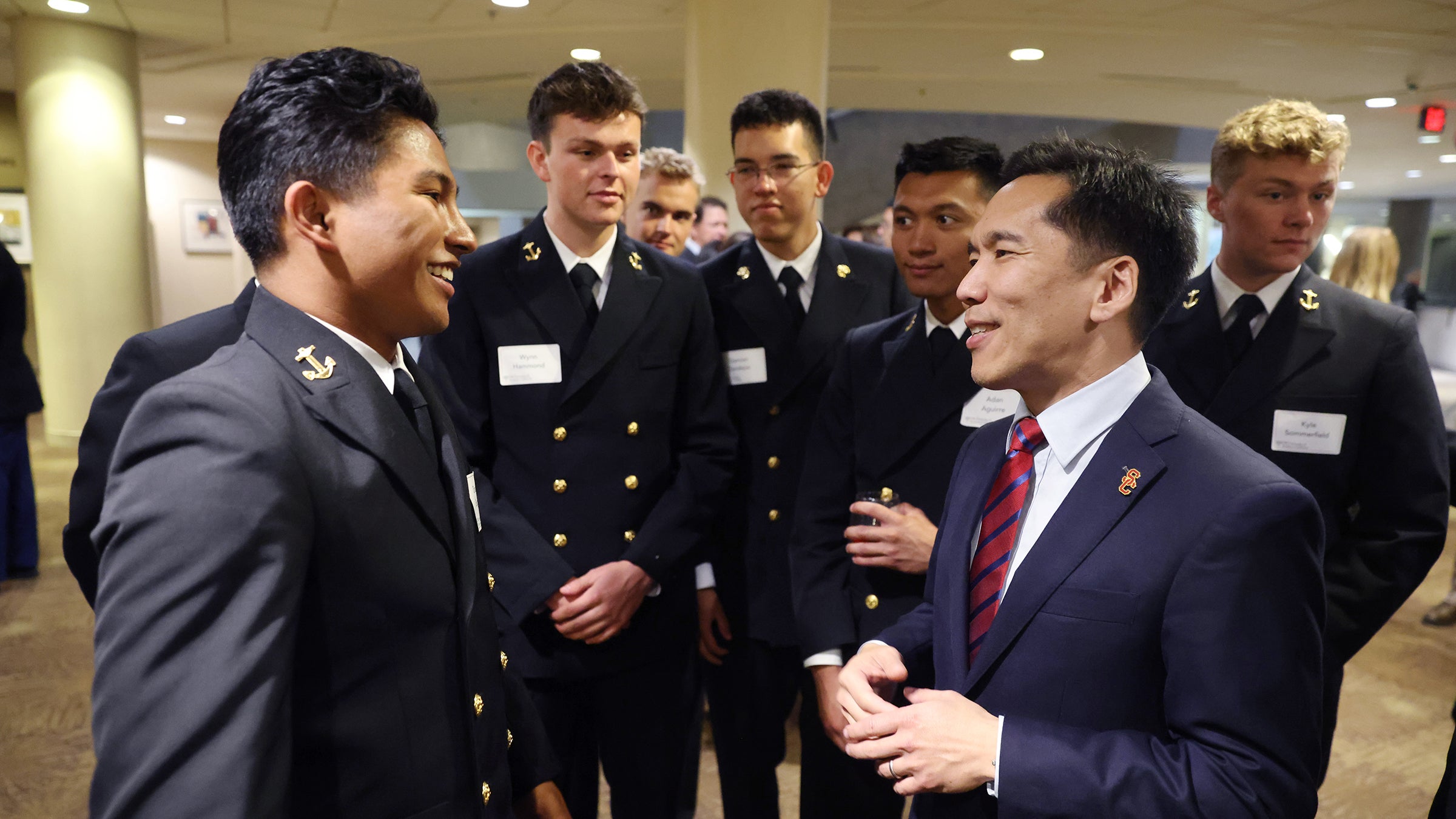 USC veterans gala: Beong-Soo Kim talks with service members