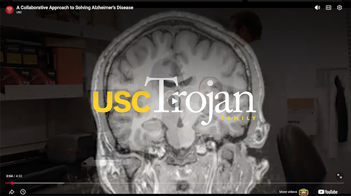 Screenshot of Alzheimer's Collaboration at USC video