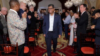 Anijo Mathew enters his installation ceremony